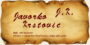 Javorko Krstović vizit kartica
